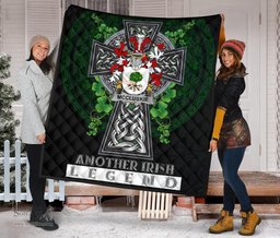 ScotsTee Shop Irish McCluskie or McCloskie Coat of Arms Family Crest Ireland Quilt Ireland Legend Quilt