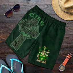 ScotsTee Shop Irish Aries Coat of Arms Irish Mens Short Irish Cross with Celtic Knot and Claddagh Ring