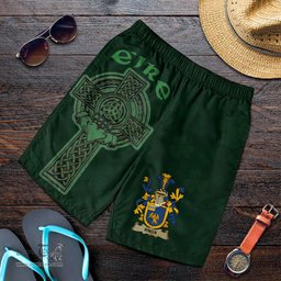 ScotsTee Shop Irish Knox Coat of Arms Irish Mens Short Irish Cross with Celtic Knot and Claddagh Ring