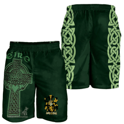 ScotsTee Shop Irish King Coat of Arms Irish Mens Short Irish Cross with Celtic Knot and Claddagh Ring