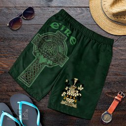 ScotsTee Shop Irish Lyster Coat of Arms Irish Mens Short Irish Cross with Celtic Knot and Claddagh Ring