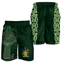 ScotsTee Shop Irish Swift Coat of Arms Irish Mens Short Irish Cross with Celtic Knot and Claddagh Ring