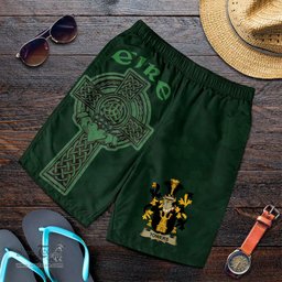 ScotsTee Shop Irish Towers Coat of Arms Irish Mens Short Irish Cross with Celtic Knot and Claddagh Ring