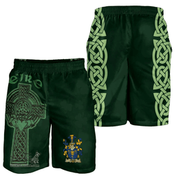 ScotsTee Shop Irish Orme Coat of Arms Irish Mens Short Irish Cross with Celtic Knot and Claddagh Ring
