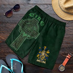 ScotsTee Shop Irish Ware Coat of Arms Irish Mens Short Irish Cross with Celtic Knot and Claddagh Ring