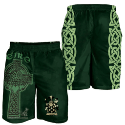ScotsTee Shop Irish Wadding Coat of Arms Irish Mens Short Irish Cross with Celtic Knot and Claddagh Ring