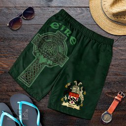 ScotsTee Shop Irish Wren or Wrenn Coat of Arms Irish Mens Short Irish Cross with Celtic Knot and Claddagh Ring
