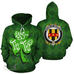 ScotsTee Shop Irish House Of Merrick Coat of Arms Ireland Hoodie Kiss Me I'm Irish Hoodie