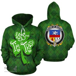 ScotsTee Shop Irish House Of McEvoy Coat of Arms Ireland Hoodie Kiss Me I'm Irish Hoodie