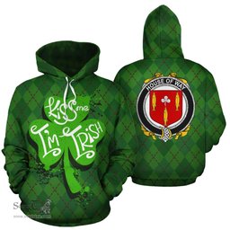 ScotsTee Shop Irish House Of Way Coat of Arms Ireland Hoodie Kiss Me I'm Irish Hoodie
