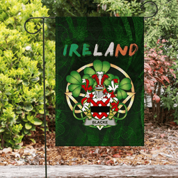ScotsTee Shop Irish Blacke Coat of Arms Irish Pride Garden Flag Irish Shamrock Flag