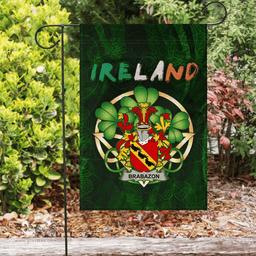 ScotsTee Shop Irish Brabazon Coat of Arms Irish Pride Garden Flag Irish Shamrock Flag