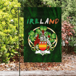 ScotsTee Shop Irish Berry Coat of Arms Irish Pride Garden Flag Irish Shamrock Flag