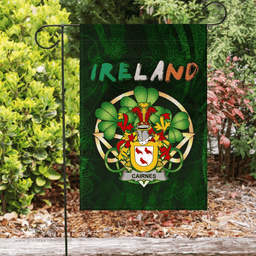 ScotsTee Shop Irish Cairnes Coat of Arms Irish Pride Garden Flag Irish Shamrock Flag