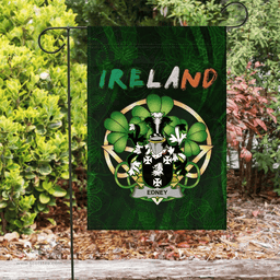 ScotsTee Shop Irish Edney Coat of Arms Irish Pride Garden Flag Irish Shamrock Flag