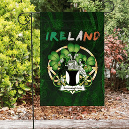ScotsTee Shop Irish Connaughton Coat of Arms Irish Pride Garden Flag Irish Shamrock Flag