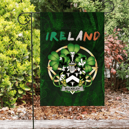 ScotsTee Shop Irish Bulkeley Coat of Arms Irish Pride Garden Flag Irish Shamrock Flag