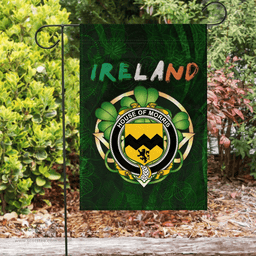 ScotsTee Shop Irish House of MORRIS Coat of Arms Irish Pride Garden Flag Irish Shamrock Flag