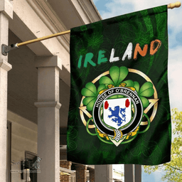 ScotsTee Shop Irish House of O'BRENNAN (Connacht) Coat of Arms Irish Pride Garden Flag Irish Shamrock Flag