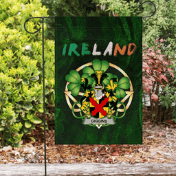 ScotsTee Shop Irish Giggins Coat of Arms Irish Pride Garden Flag Irish Shamrock Flag