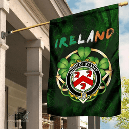 ScotsTee Shop Irish House of O'CASEY Coat of Arms Irish Pride Garden Flag Irish Shamrock Flag