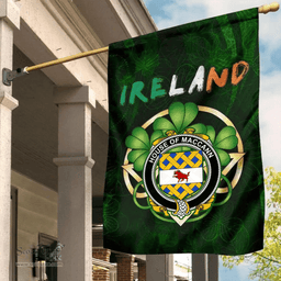 ScotsTee Shop Irish House of MACCANN Coat of Arms Irish Pride Garden Flag Irish Shamrock Flag