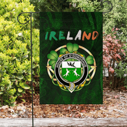 ScotsTee Shop Irish House of O'DONOGHUE Coat of Arms Irish Pride Garden Flag Irish Shamrock Flag