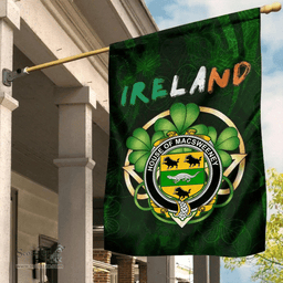ScotsTee Shop Irish House of MACSWEENEY Coat of Arms Irish Pride Garden Flag Irish Shamrock Flag