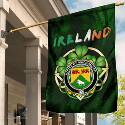 ScotsTee Shop Irish House of MACDONOGH (Connacht) Coat of Arms Irish Pride Garden Flag Irish Shamrock Flag