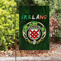 ScotsTee Shop Irish House of BLAKE Coat of Arms Irish Pride Garden Flag Irish Shamrock Flag