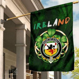 ScotsTee Shop Irish House of O'DALY Coat of Arms Irish Pride Garden Flag Irish Shamrock Flag