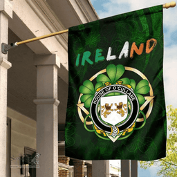 ScotsTee Shop Irish House of O'CULLANE (or Collins) Coat of Arms Irish Pride Garden Flag Irish Shamrock Flag
