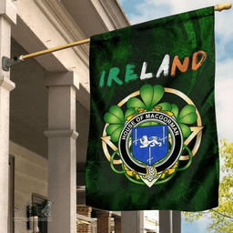 ScotsTee Shop Irish House of MACGORMAN Coat of Arms Irish Pride Garden Flag Irish Shamrock Flag