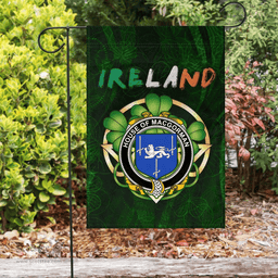 ScotsTee Shop Irish House of MACGORMAN Coat of Arms Irish Pride Garden Flag Irish Shamrock Flag