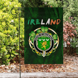 ScotsTee Shop Irish House of MACMANUS Coat of Arms Irish Pride Garden Flag Irish Shamrock Flag