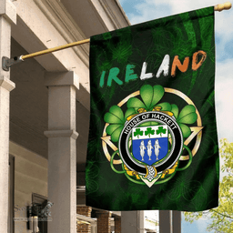 ScotsTee Shop Irish House of HACKETT Coat of Arms Irish Pride Garden Flag Irish Shamrock Flag
