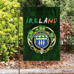 ScotsTee Shop Irish House of HACKETT Coat of Arms Irish Pride Garden Flag Irish Shamrock Flag