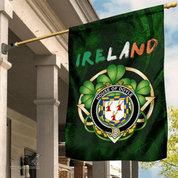 ScotsTee Shop Irish House of DOYLE Coat of Arms Irish Pride Garden Flag Irish Shamrock Flag