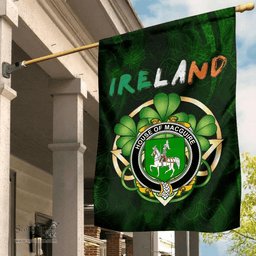 ScotsTee Shop Irish House of MACGUIRE Coat of Arms Irish Pride Garden Flag Irish Shamrock Flag
