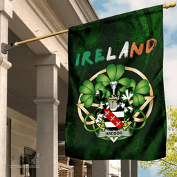 ScotsTee Shop Irish Hadsor Coat of Arms Irish Pride Garden Flag Irish Shamrock Flag