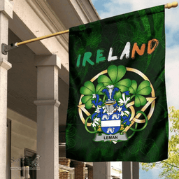 ScotsTee Shop Irish Leman or Lemon Coat of Arms Irish Pride Garden Flag Irish Shamrock Flag