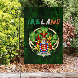ScotsTee Shop Irish Meara or O'Mara Coat of Arms Irish Pride Garden Flag Irish Shamrock Flag