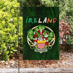 ScotsTee Shop Irish Malaphant Coat of Arms Irish Pride Garden Flag Irish Shamrock Flag
