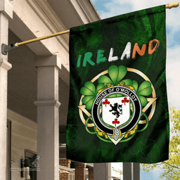 ScotsTee Shop Irish House of O'MOLLOY Coat of Arms Irish Pride Garden Flag Irish Shamrock Flag