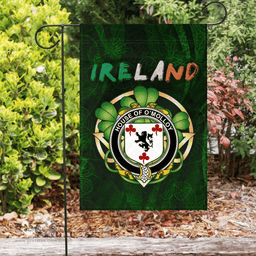 ScotsTee Shop Irish House of O'MOLLOY Coat of Arms Irish Pride Garden Flag Irish Shamrock Flag