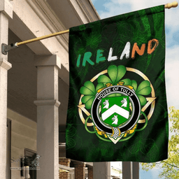 ScotsTee Shop Irish House of TULLY (MACATILLA)) Coat of Arms Irish Pride Garden Flag Irish Shamrock Flag