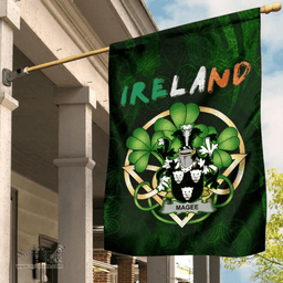 ScotsTee Shop Irish Magee or McGee Coat of Arms Irish Pride Garden Flag Irish Shamrock Flag