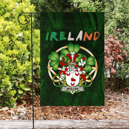 ScotsTee Shop Irish Mullan Coat of Arms Irish Pride Garden Flag Irish Shamrock Flag