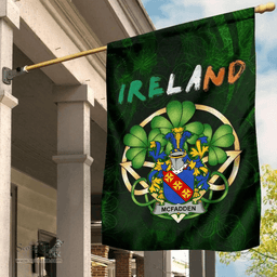 ScotsTee Shop Irish McFadden or McFadyen Coat of Arms Irish Pride Garden Flag Irish Shamrock Flag