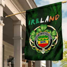 ScotsTee Shop Irish House of O'HEFFERNAN Coat of Arms Irish Pride Garden Flag Irish Shamrock Flag